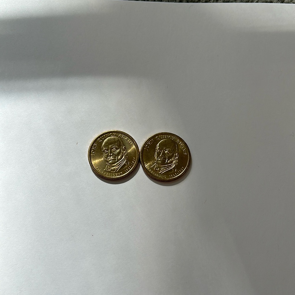 Presidential 1 dollar coins . Set of 2